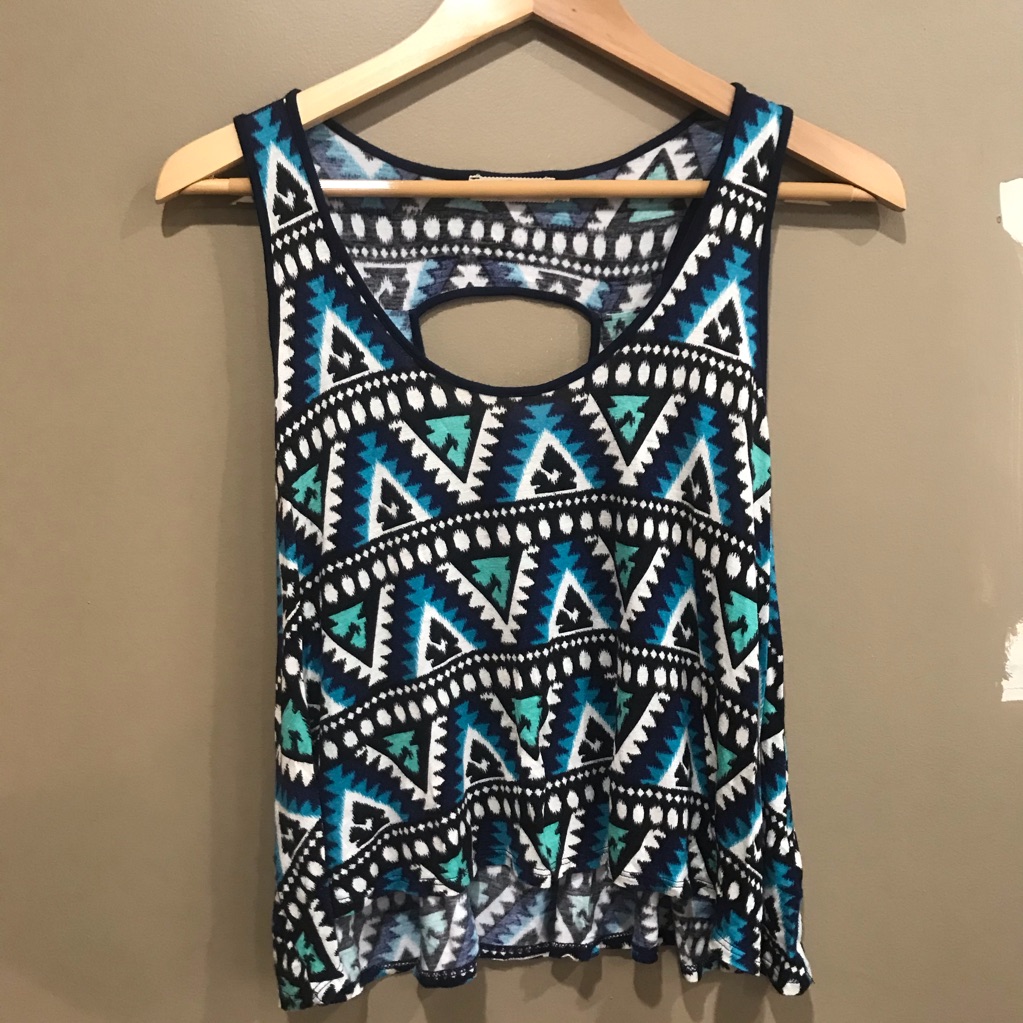 Patterned Crop/Tank